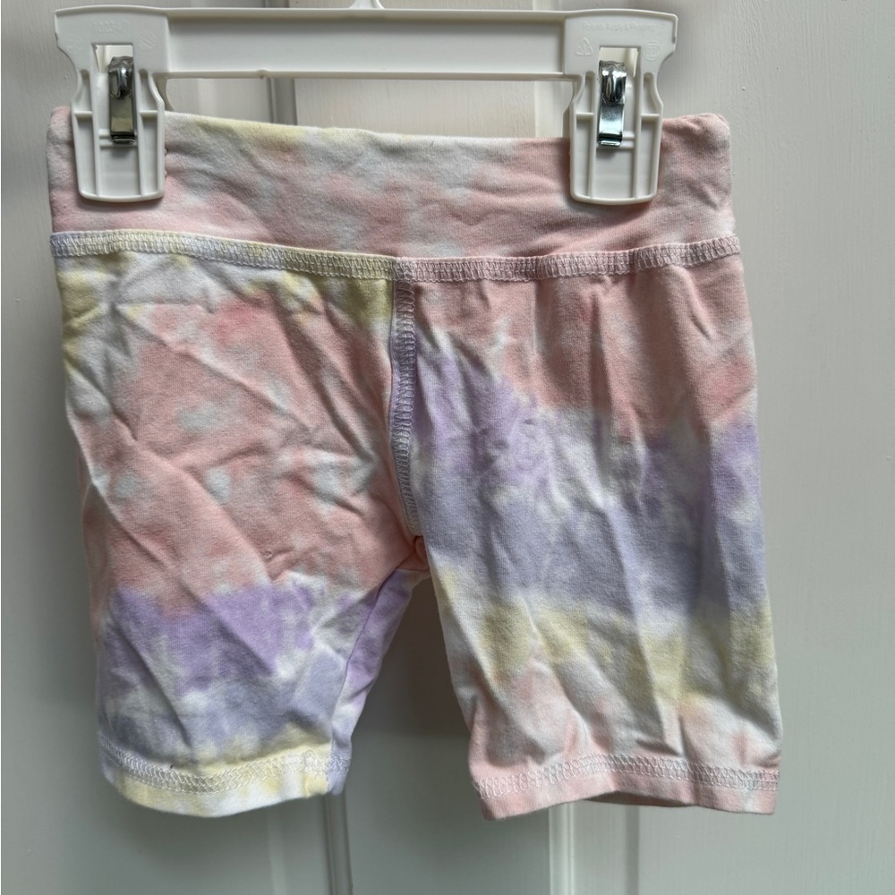 Jessica Simpson 4T Girls Pastel Tie-Dye Stretch Biker Gymnastics Kids Shorts